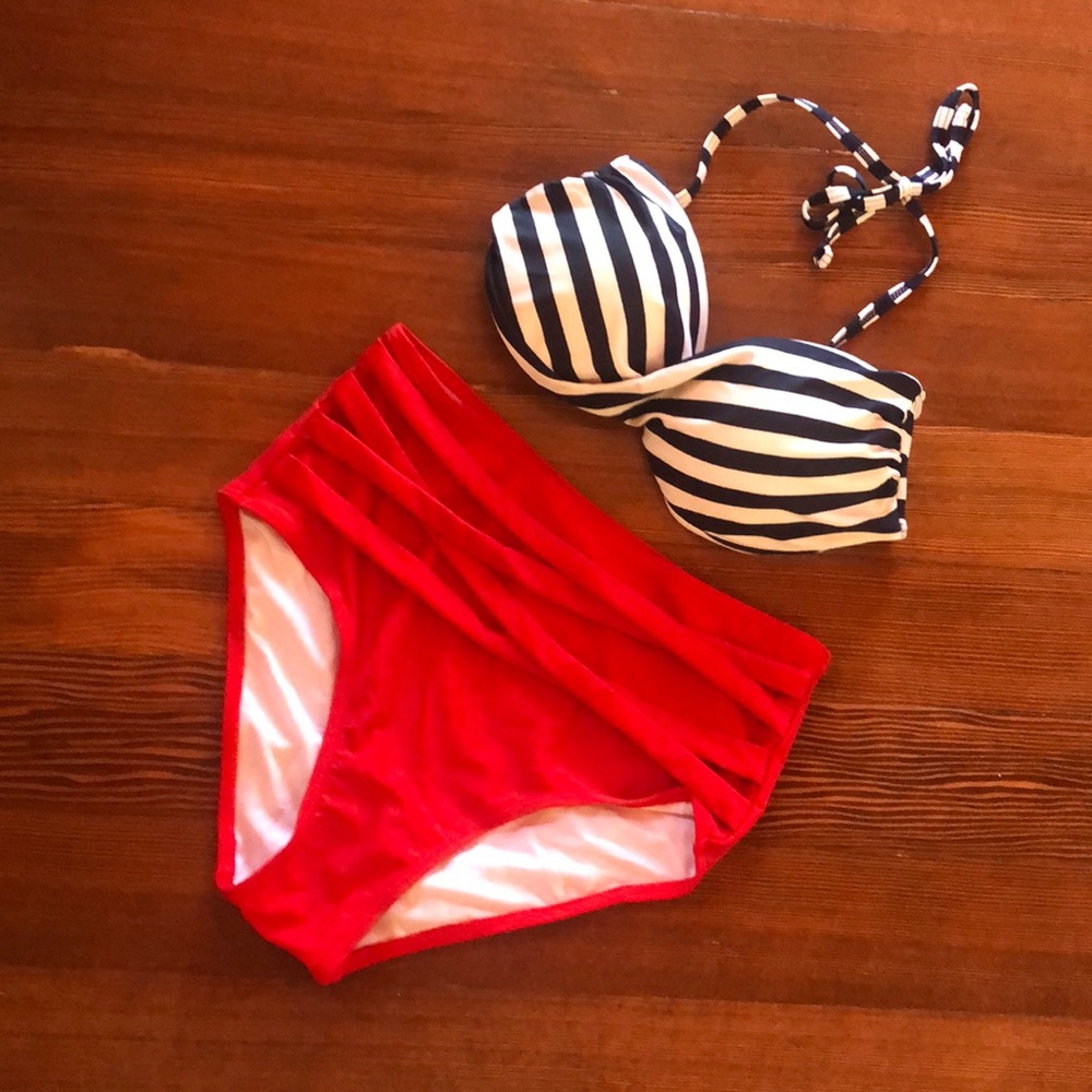 High Waisted 2-piece bathing suit